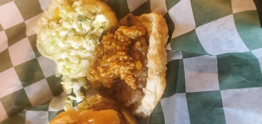 Smithey with Chili and Slaw