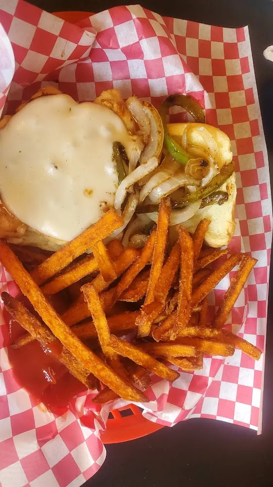 Southwestern Grilled Chicken Sandwich with Sweet Potato Fries